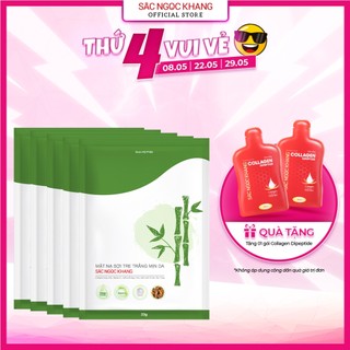 Combo 5 Mặt Nạ Sợi Tre Trắng Mịn Da Sắc Ngọc Khang 