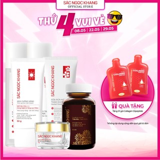Bộ kết hợp khỏe trong & đẹp ngoài cao cấp Sắc Ngọc Khang giúp duy trì làn da khỏe đẹp tràn đầy sức sống và không nám sạm