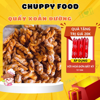 Quẩy xoắn thừng 🎁chuppy food🎁 1kg quẩy xoắn đường to giòn, quẩy đường, quẩy chiên giòn, đồ ăn vặt