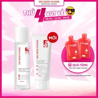Combo 2 sản phẩm Sắc Ngọc Khang  giúp loại bỏ dầu thừa, bã nhờn, làm sạch sâu