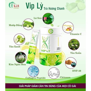 Cùng trà thảo mộc giảm cân hương chanh VIP LÌ - tặng 30 viên detox
