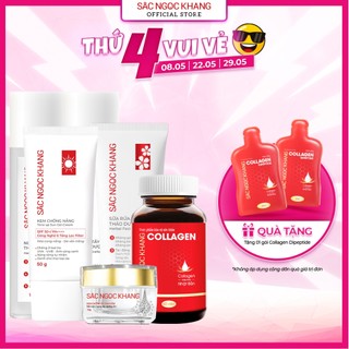 Combo Dưỡng mờ nếp nhăn -Da căng sáng mịn Sắc Ngọc Khang 6 món 