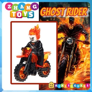 Đồ chơi Xếp hình Ghost Rider Ma tốc độ và xe máy lửa Minifigures WM298 DA030