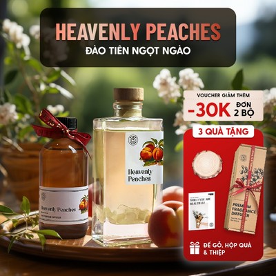 Tinh Dầu Thơm Phòng Khuếch Tán Cắm Que Hương Đào Heavenly Peaches HENY GARDEN