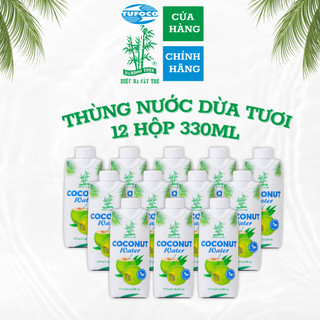 THÙNG NƯỚC DỪA TƯƠI HIỆU BA CÂY TRE (330ML) 100% NƯỚC DỪA TƯƠI, AN TOÀN SỨC KHỎE