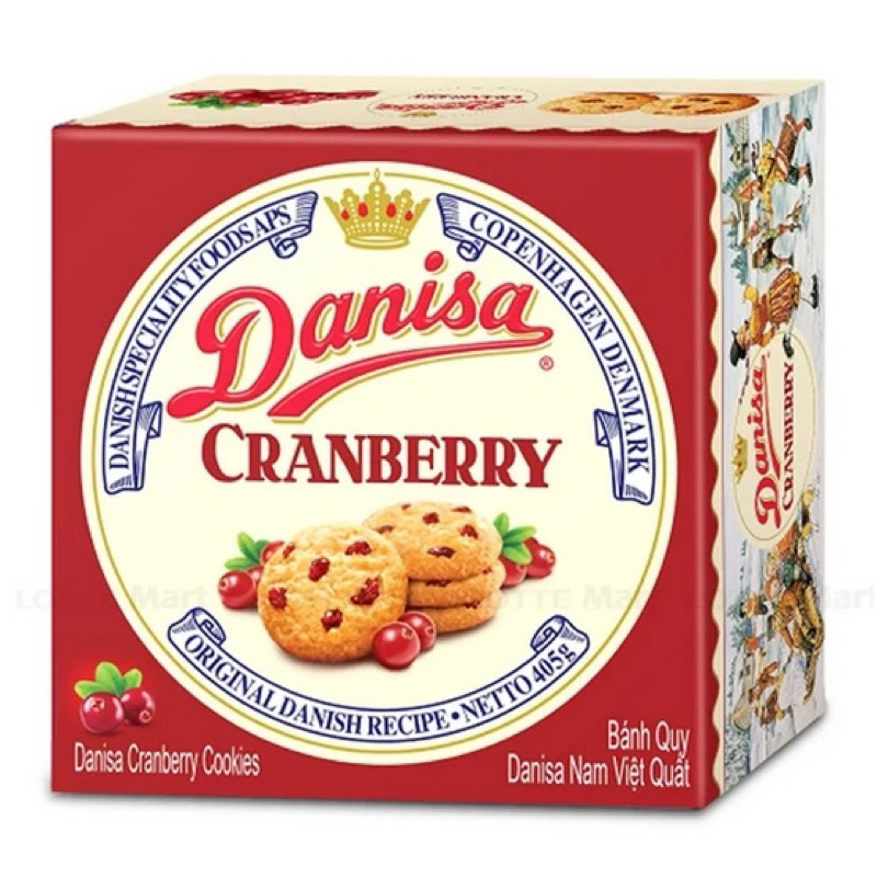 BÁNH QUY DANISA CRANBERRY NAM VIỆT QUẤT HỘP 405G