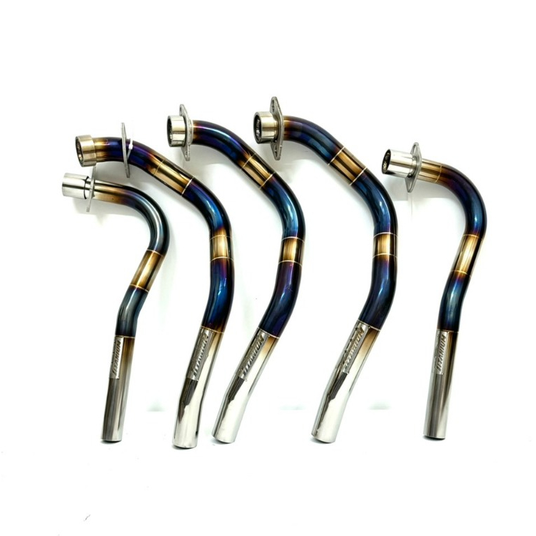 Cổ Pô Titan Gắn Pô ZIN Các Dòng Xe Số Chuẩn Titan-Kèm Logo Titanium