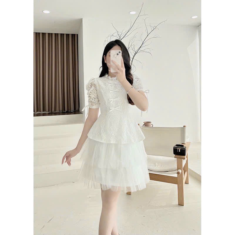 váy tầng nơ