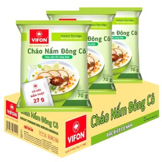 ( 1 THÙNG 50 GÓI ) CHAY MẶN ĐỀU DÙNG ĐƯỢC . CHÁO NẤM  ĐÔNG CÔ VIFON 70G , SỰ LỰA CHỌN HOÀN HẢO CHO NGƯỜI ĂN CHAY .