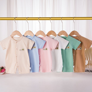 Áo liền quần ngắn tay, bodysuit ngắn tay cotton cho bé trai và bé gái sơ sinh từ 3-14kg, hàng đẹp cao cấp - BD81