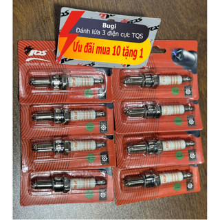 [MUA 10 Tặng 1] Bugi đánh lửa 3 điện cực TQS ( Ngắn - Dài) - (Hàng có điện trở)