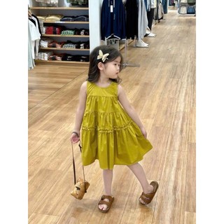 Váy bé gái - Váy Maxi sát nách nhúm tầng siêu xinh cho bé gái 1 - 5 Tuổi