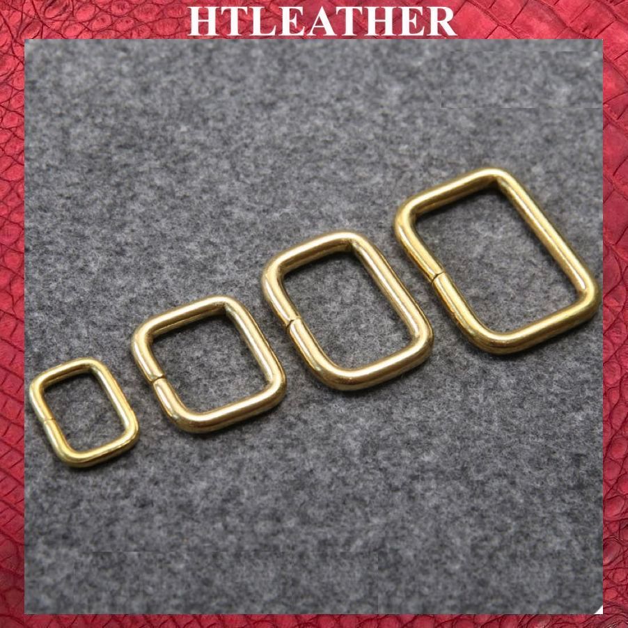 (2 cái) Khoen chữ nhật đồng size 16mm 20mm 25mm 33mm 38mm, phụ kiện làm ví túi