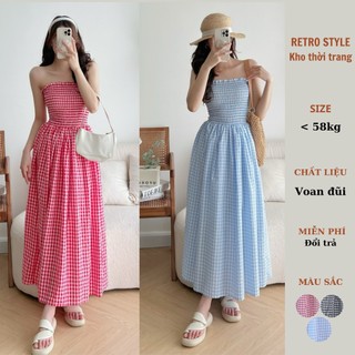 Đầm quây kẻ caro dáng dài có túi phù hợp đi chơi, đi biển - Retrostyle - vayquaykecaro229_p6k3