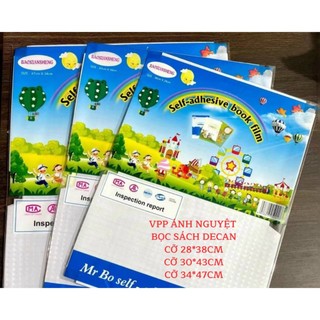  10 tờ bọc sách vở decal trong suốt chống rách cho học sinh tặng kèm nhãn vở 