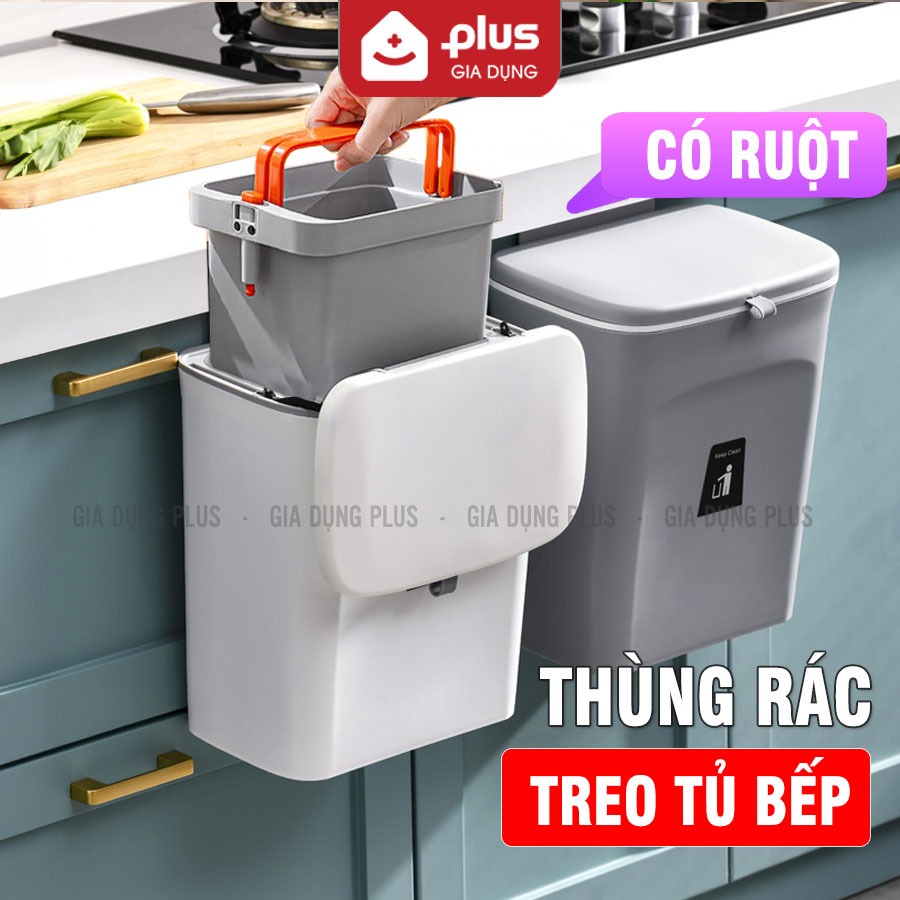 Thùng Rác Nhà Tắm Treo Tường Đa Năng Lazydo Có Nắp Trượt Thông Minh, Thùng Rác Nhà Vệ Sinh Tiện Lợi Có Ruột Lazydo
