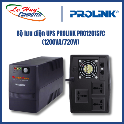 Bộ lưu điện UPS PROLINK PRO1201SFC (1200VA/720W)