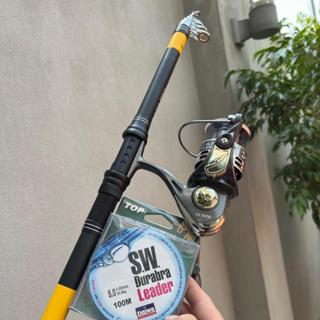  Combo cần rút Huntman máy kim loại tặng dây câu chuông phao khóa link chân cắm phao chặn phao 