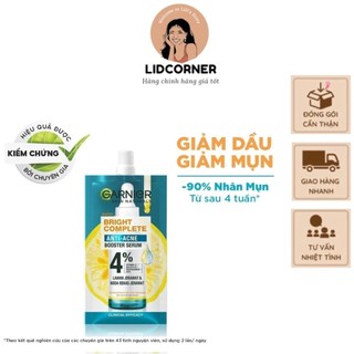 Tinh chất tăng cường sáng da mờ thâm/ giảm dầu, giảm mụn Garnier gói 9ml/7.5ml