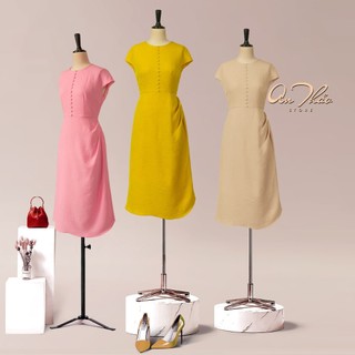 Đầm Katosa Đũi Vân Mây, Chất Vải Linen Nhún Nhẹn Nhàn Thoáng Mát