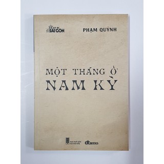 Sách - một tháng ở nam kỳ