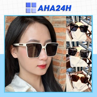 Mắt kính thời trang nam nữ AH1968 gấp gọn Full Box tròng chống tia UV bản lề kim loại thời trang 391