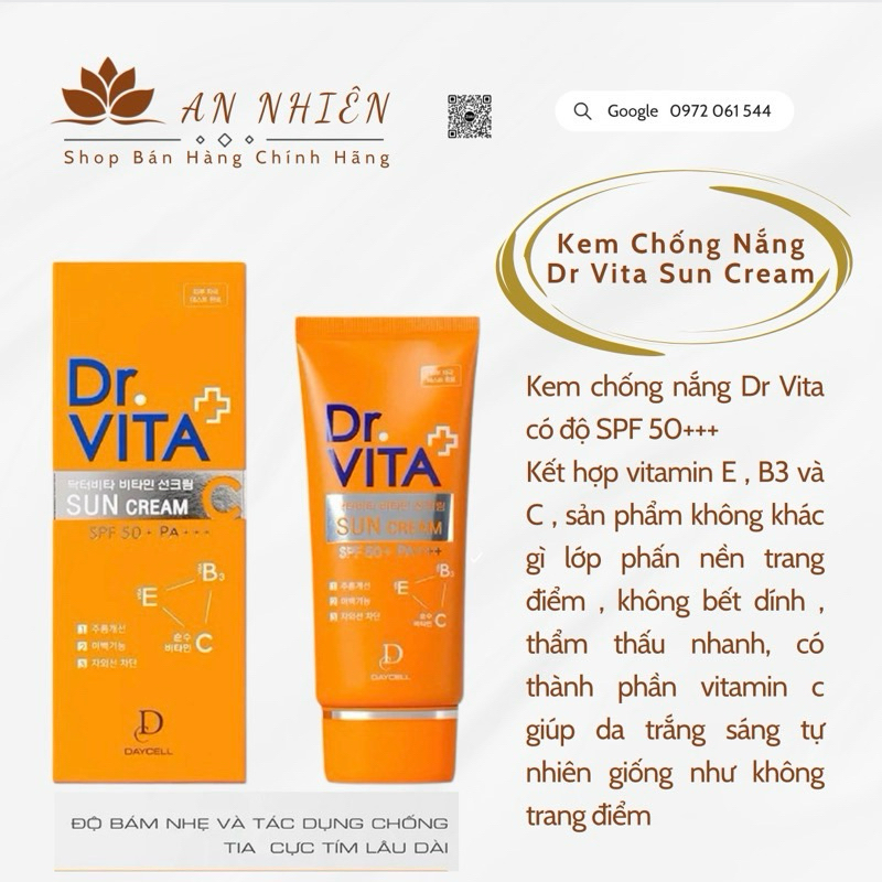Kem chống nắng DR VITA(hàng Cty)