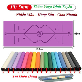  Thảm Tập YOGA Định Tuyến PU Cao Cấp Tặng Kèm Túi Đựng Và Dây Buộc 