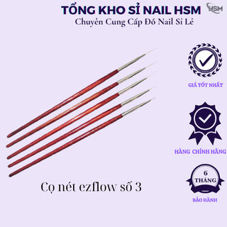 Cọ nét ezflow 3 cây cán gỗ - tổng sỉ nail hsm