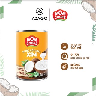 Nước cốt dừa mom cooks 400ml/lon - thương hiệu mom cooks - azagohn