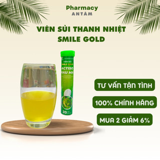 Viên Sủi Actiso Rau Má Thanh Nhiệt, Mát Gan, Giải Độc, Giảm Mệt Mỏi, Nóng Trong Người Tuýp 20 Viên