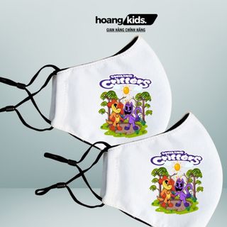 Khẩu trang vải Hoangkids in hình Catnap,Dogday,poppy playtime3,smiling critters