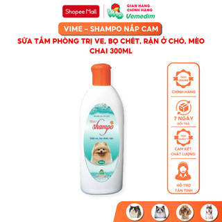 Vemedim Vime-shampo sữa tắm chó, mèo diệt ve, rận, bọ chét, chai 300ml