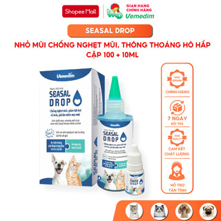 Vemedim Seasal Drop chống nghẹt mũi, hắt hơi cho chó mèo, 1 hộp 1 cặp