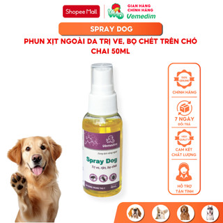 Vemedim Spray dog dung dịch phun phòng ve, rận ở chó và gia súc, chai 50ml