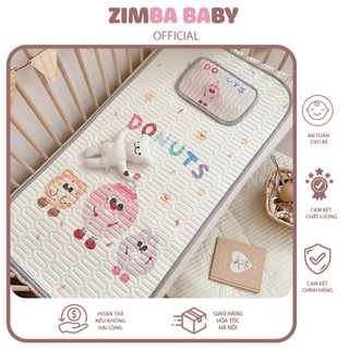 Set chiếu điều hòa cao cấp kèm gối cho bé Thảm điều hòa cao su non cho bé thông hơi Thoáng Mát
