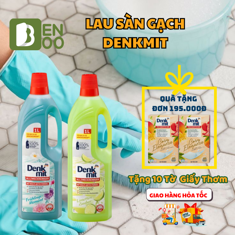 Nước Lau Sàn Gạch Hương Hoa, Hương Chanh Denkmit 1L Nhập Khẩu Đức Chính Hãng, Bảo Vệ Sàn Gạch, Đuổi Côn Trùng Hiệu Quả
