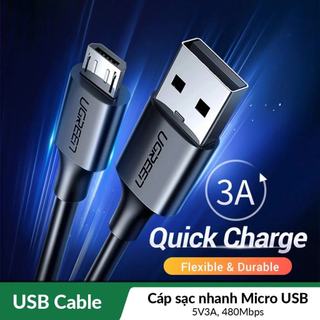 Cáp usb to micro usb ugreen 60134 60135 60136 60137 60138 60827 60141 us289,480mbps