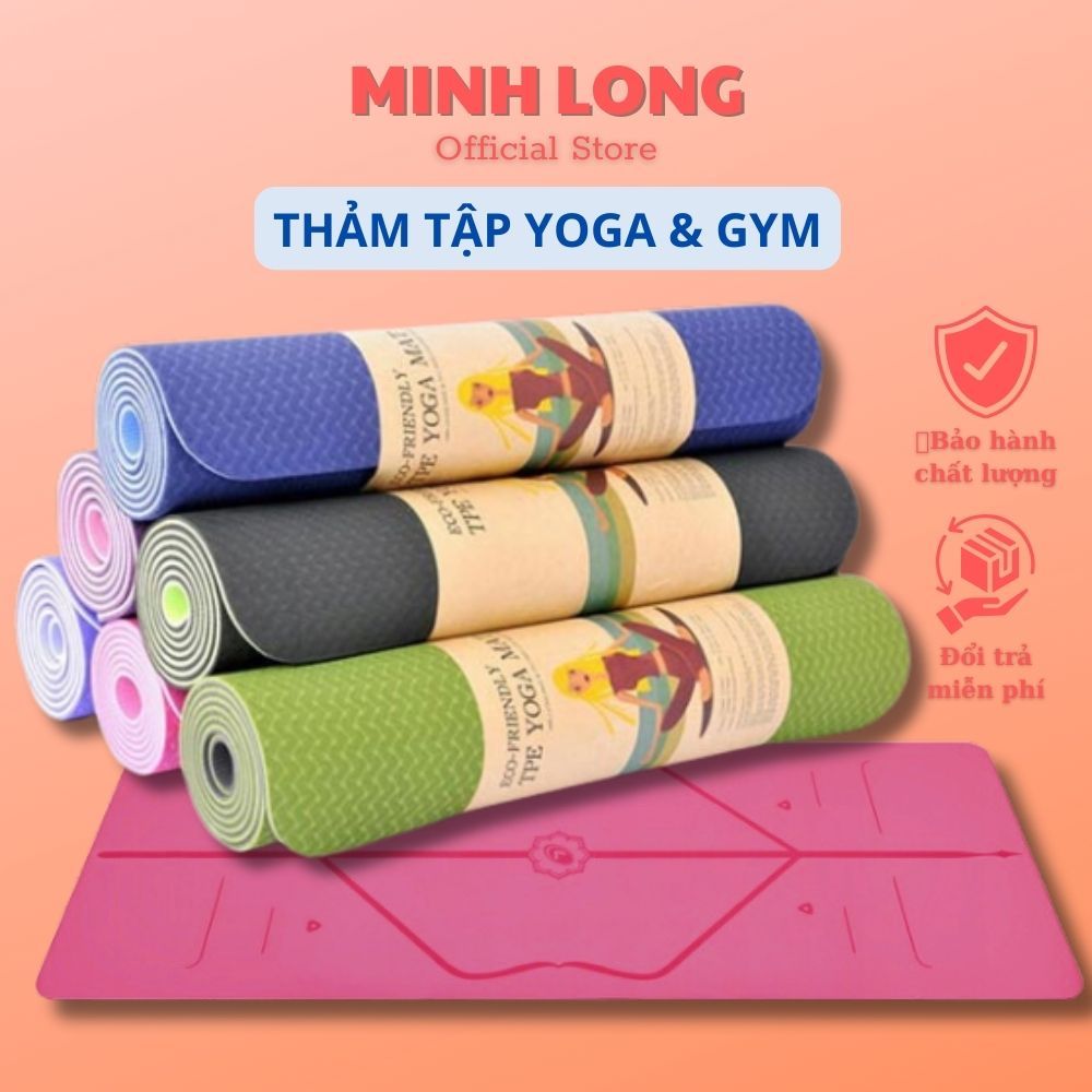 [FREESHIP❤️] THẢM TẬP YOGA , THẢM TẬP GYM TPE ĐỊNH TUYẾN CAO CẤP 2 LỚP 6MM VÀ 8MM 10MM