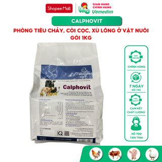Vemedim Calphovit Thức ăn bổ sung vitamin, khoáng, men tiêu hóa cho gia súc, gia cầm, gói 1kg