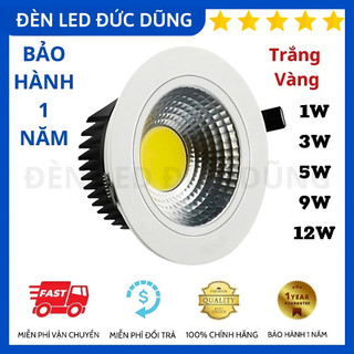 ĐÈN LED ÂM TRẦN MẮT COB 1W 3W 5W 9W 12W Chuyên Dùng Rọi Tranh, Trang Trí Shop Ánh Sáng Trắng/ Vàng