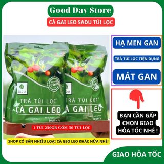 Trà mát gan cà gai leo Sadu,giảm men gan,tăng cường chức năng giải độc của gan,1 túi 250 gram gồm 50 túi lọc