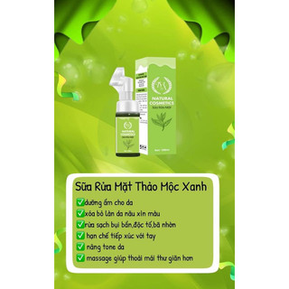 sữa rửa mặt tạo bọt THẢO MỘC XANH