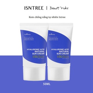 Kem chống nắng isntree natural sun cream spf50+ pa++++ 50ml chứa axit hyaluronic