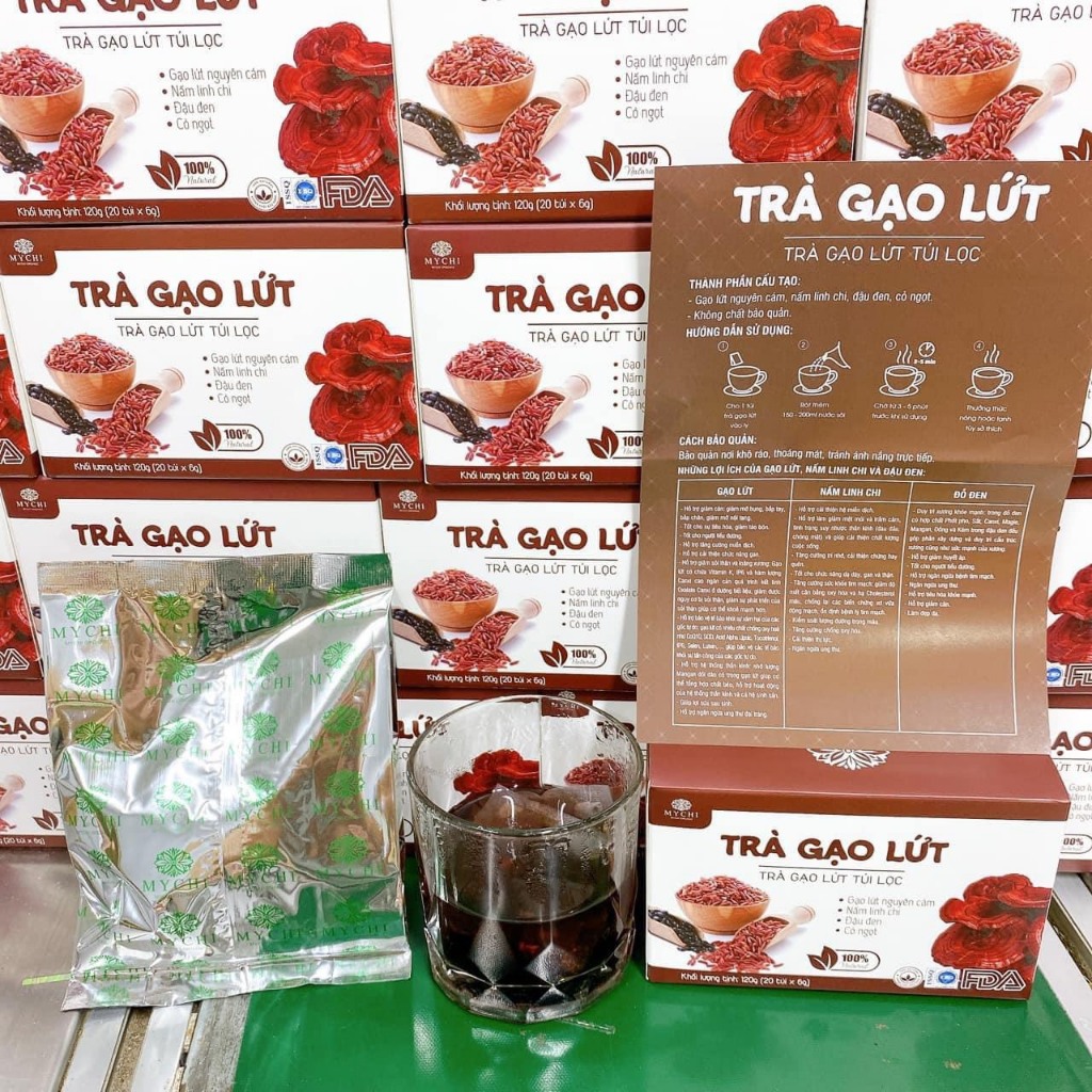 Trà Gạo Lứt Túi Lọc MYCHI Hỗ Trợ Tan Mỡ Giảm Cân, Ngừa Tiểu Đường, Lợi Sữa Sau Sinh, Giảm Đau Xương Khớp - vnmask