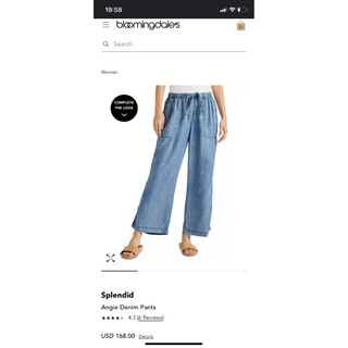 Quần culottes linen - jean giấy tag 79$