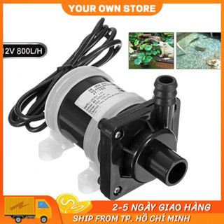 Bơm nước DC điện 12v, 24v ren ống phi 21mm không chổi than brushless siêu mạnh dùng cho hồ cá, hòn non bộ, thủy canh