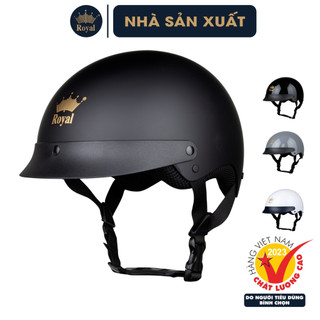 Mũ Bảo Hiểm Nửa Đầu Hợp Nam Nữ Royal M162 Chính Hãng Bảo Hành 12 Tháng, Nón Bảo Hiểm 1/2 Thời Trang