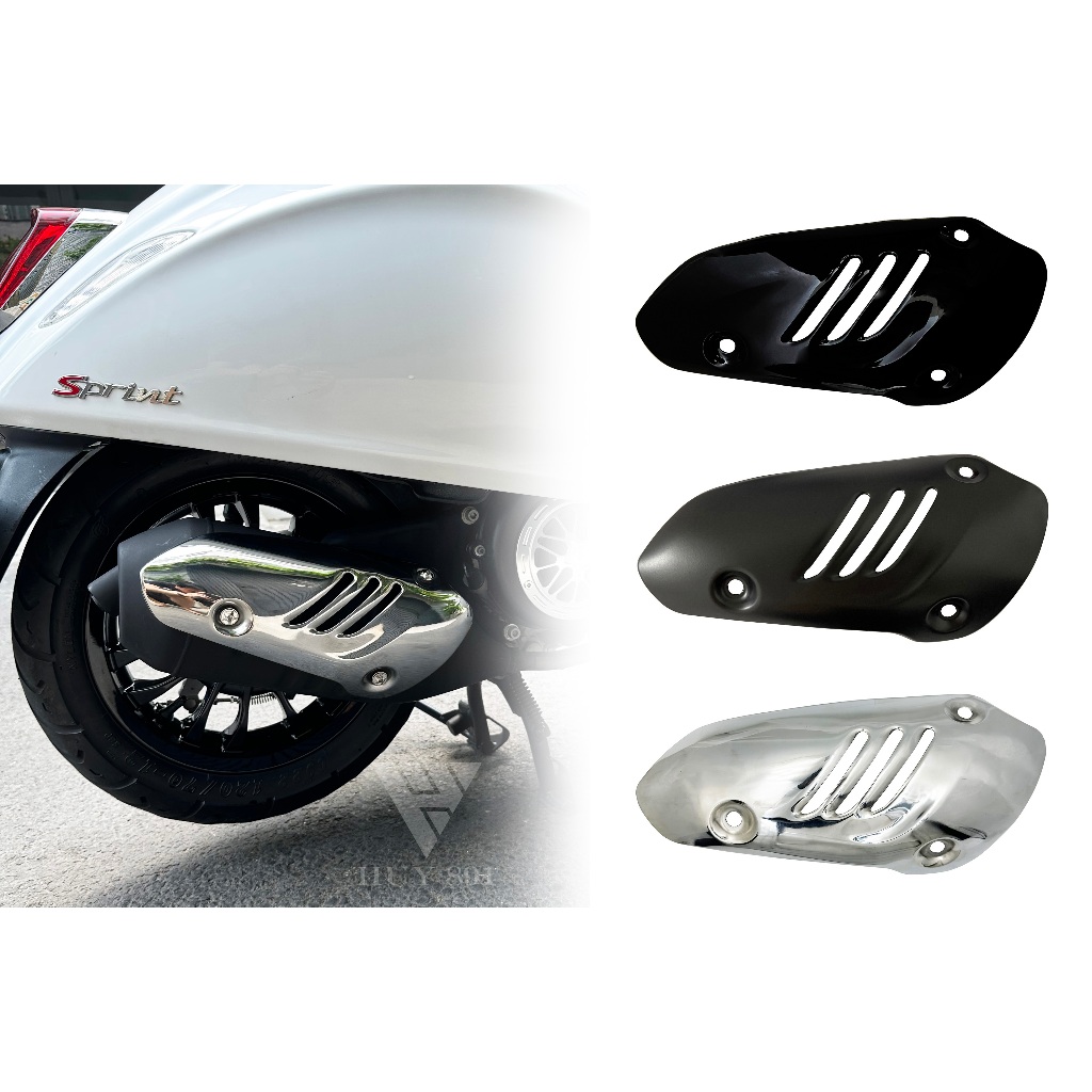 Ốp pô mang cá Mập dành cho Vespa Sprint Primavera Notte LX động cơ Iget