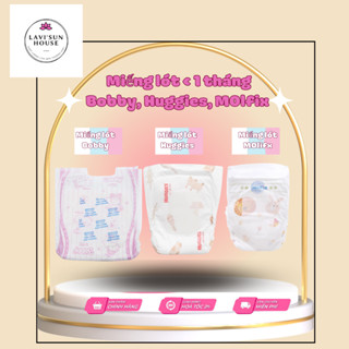 [Tách lẻ miếng] Miếng lót sơ sinh bobby Newborn 1 (dưới 1 tháng) miếng lót huggies, miếng lot molfix